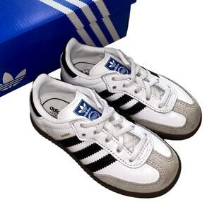 adidas Samba OG Shoes White Black Gum Sneakers Toddler Kids Size 8K Original box